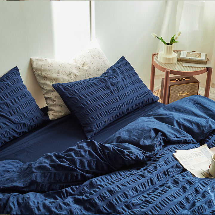 Cotton bedding set, 4-piece, bubble pattern
