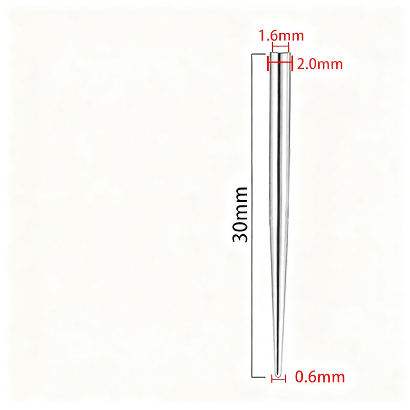 Titan-Piercing rod, flat base, internal thread