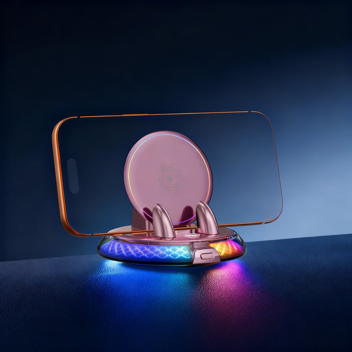 Car phone holder with wireless charging