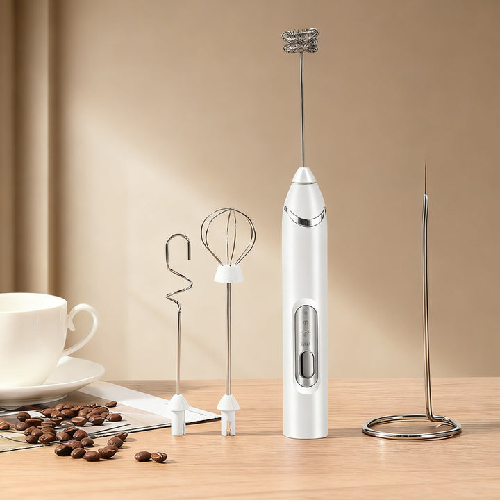 Electric milk frother, USB-C, multiple functions