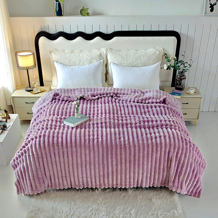 Coral fleece blanket, machine washable