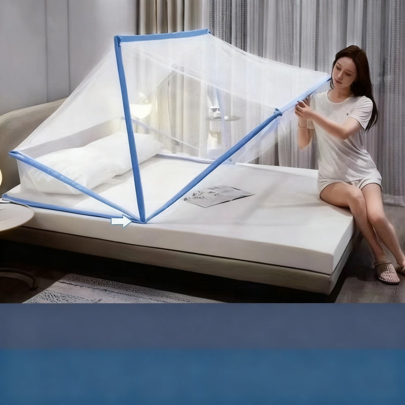 Portable mosquito net, collapsible