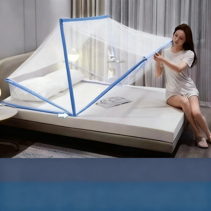 Portable mosquito net, collapsible