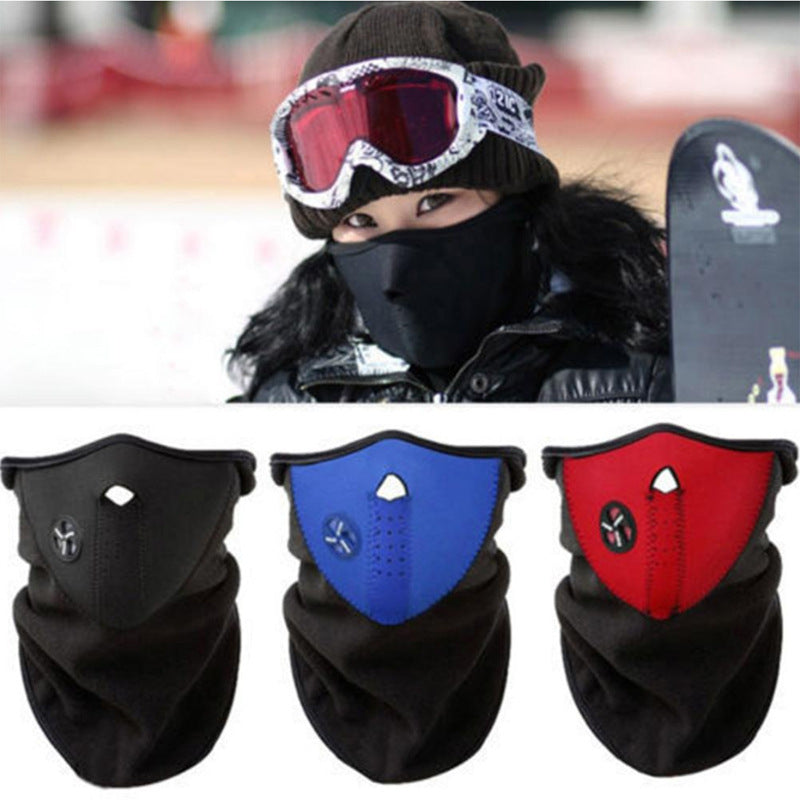 Face mask for cycling, warming, with fleece