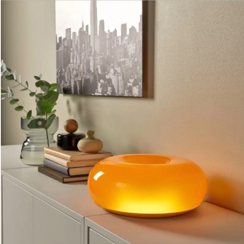 Donut wall and table lamp with touch dimmer