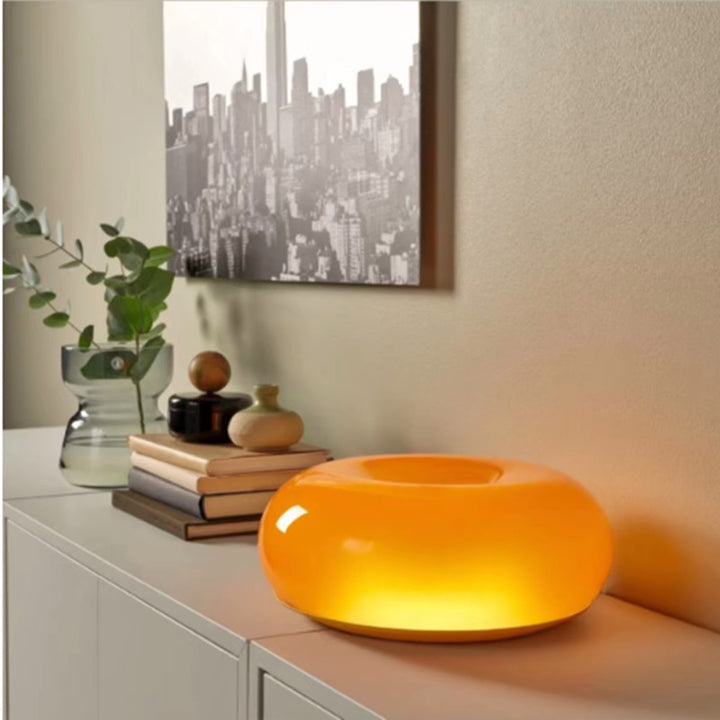 Donut wall and table lamp with touch dimmer