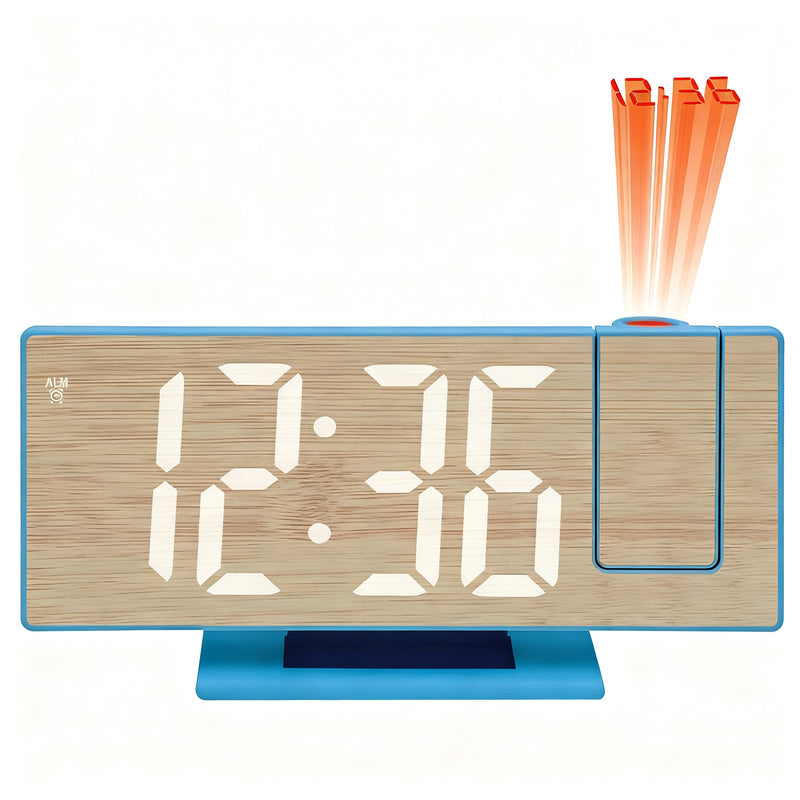 LED projection clock with light sensor