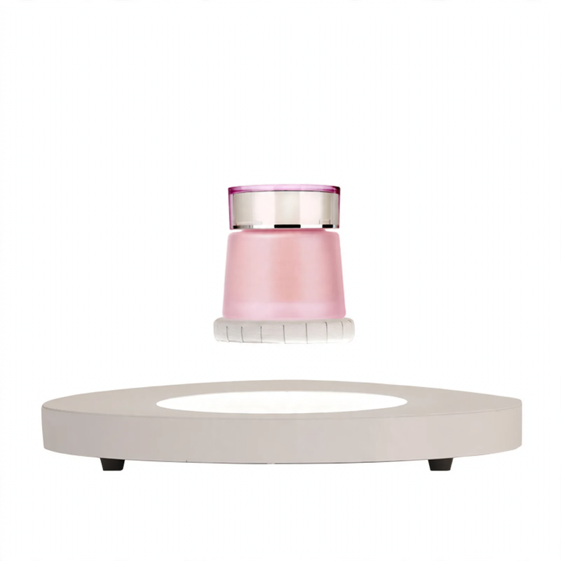Magnetic floating display case with LED lighting