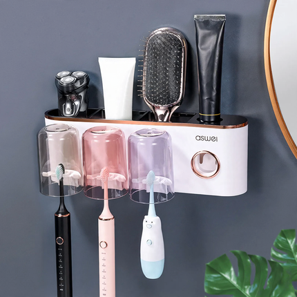 Toothbrush holder suction cup without drilling