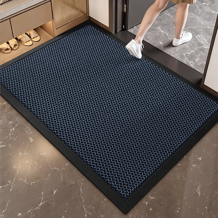 Entrance mat made of polyester fiber, machine-woven