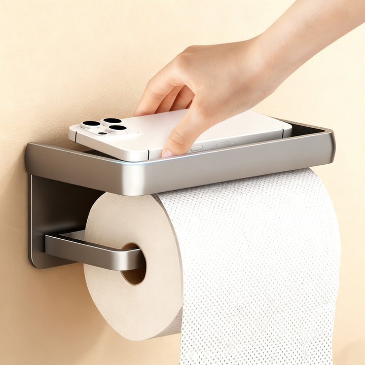 Wall-mounted toilet paper box made of space aluminum LH0345