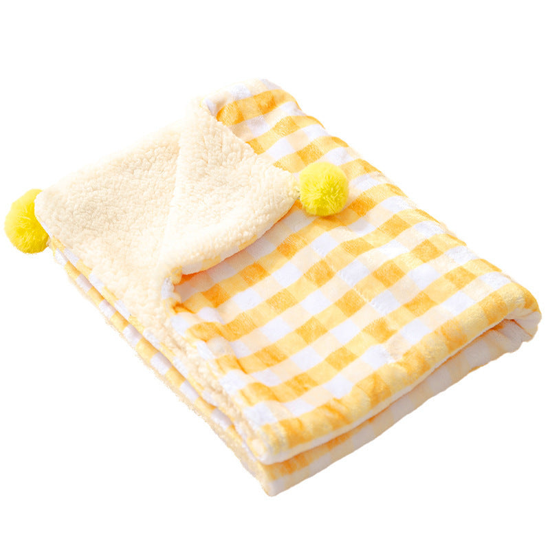 Heating mat for pets, flannel, checkered