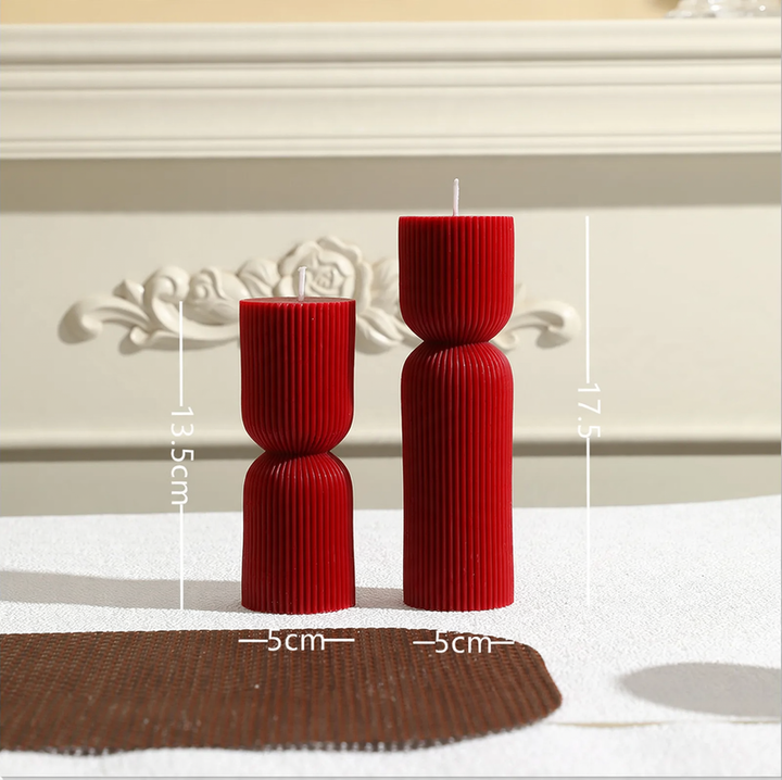 Cylindrical scented candle, handmade, wax mixture