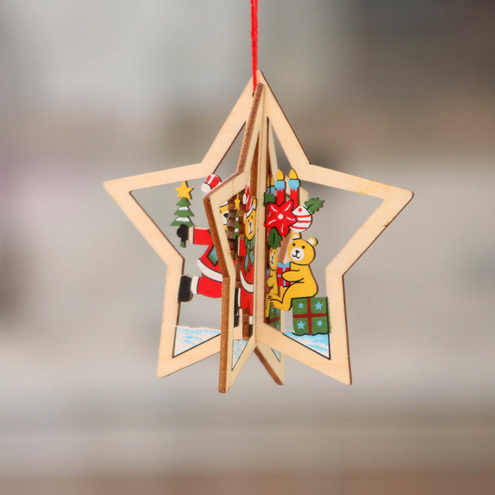 Wooden Christmas ornaments, laser engraved