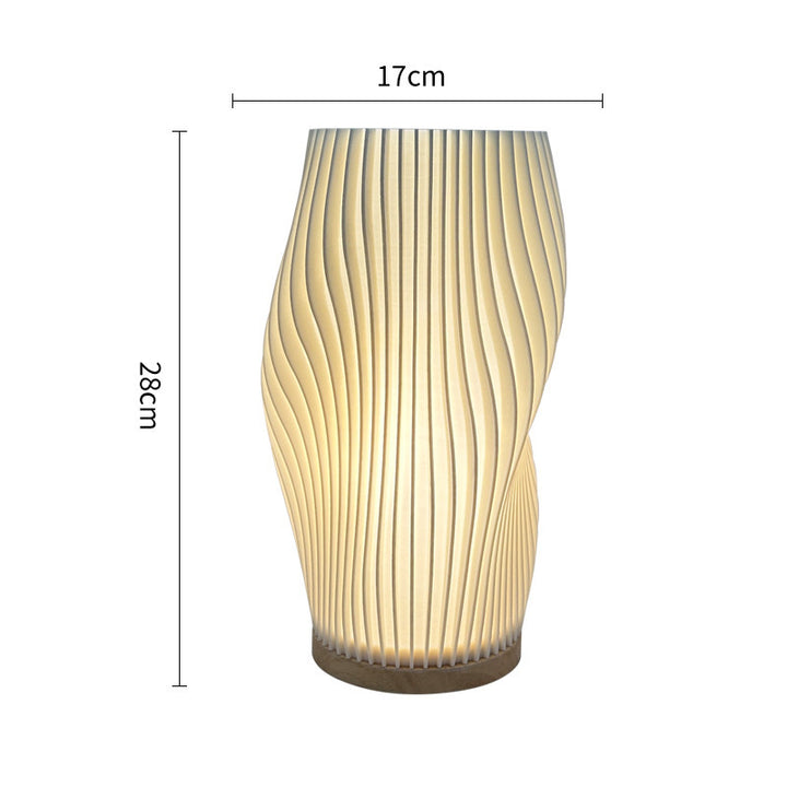 3D rotary lamp with USB charging, cream style