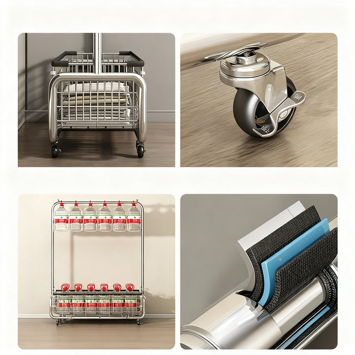 Mobile steel dress rack