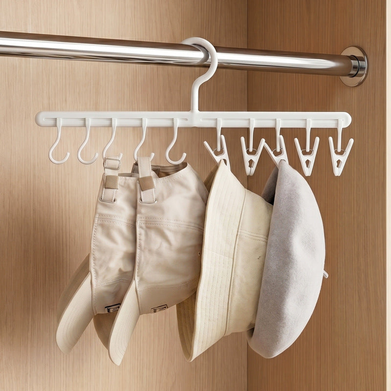 Clothes hook organizer with clips