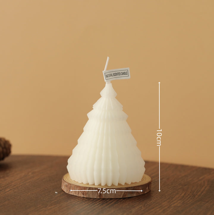 Handmade scented candle made of soy wax, flower shape