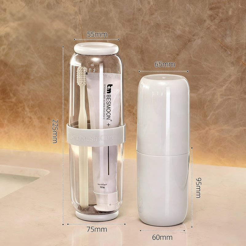 Portable dental care set with rinsing cup