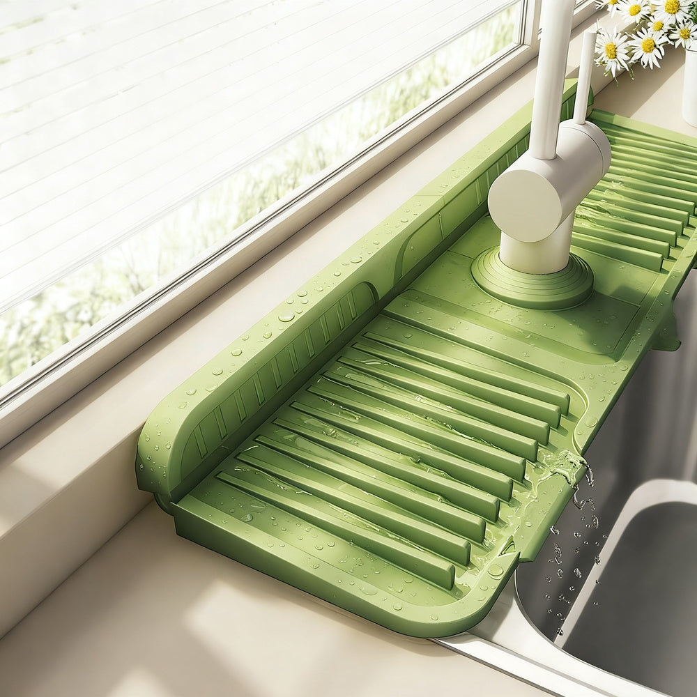 Silicone draining mat for faucet