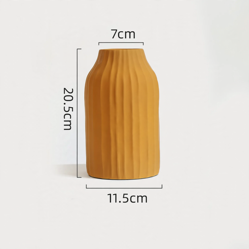 Geometric Ceramic Vase in Nordic Style