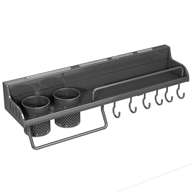 Wall shelf for kitchen, aluminum, no drilling