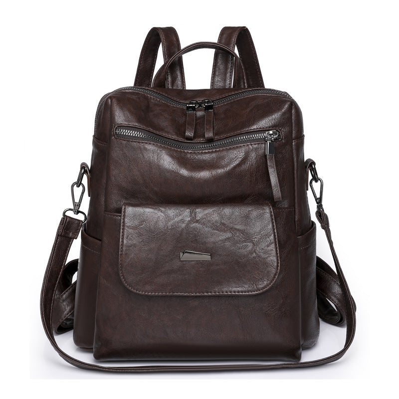 Women's backpack made of PU, large capacity