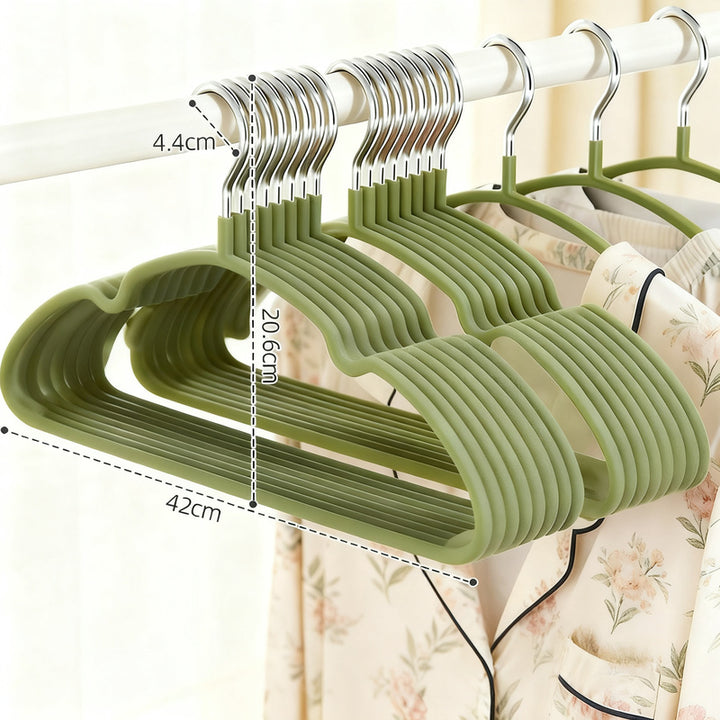 Wide plastic hangers, non-slip, set of 10 or 20