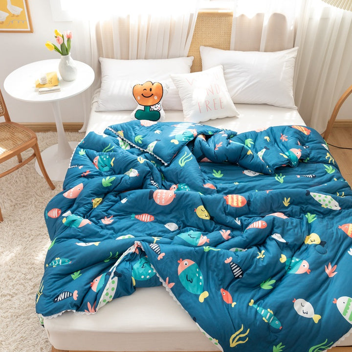 Quilted blanket made of cotton knit, children, four seasons