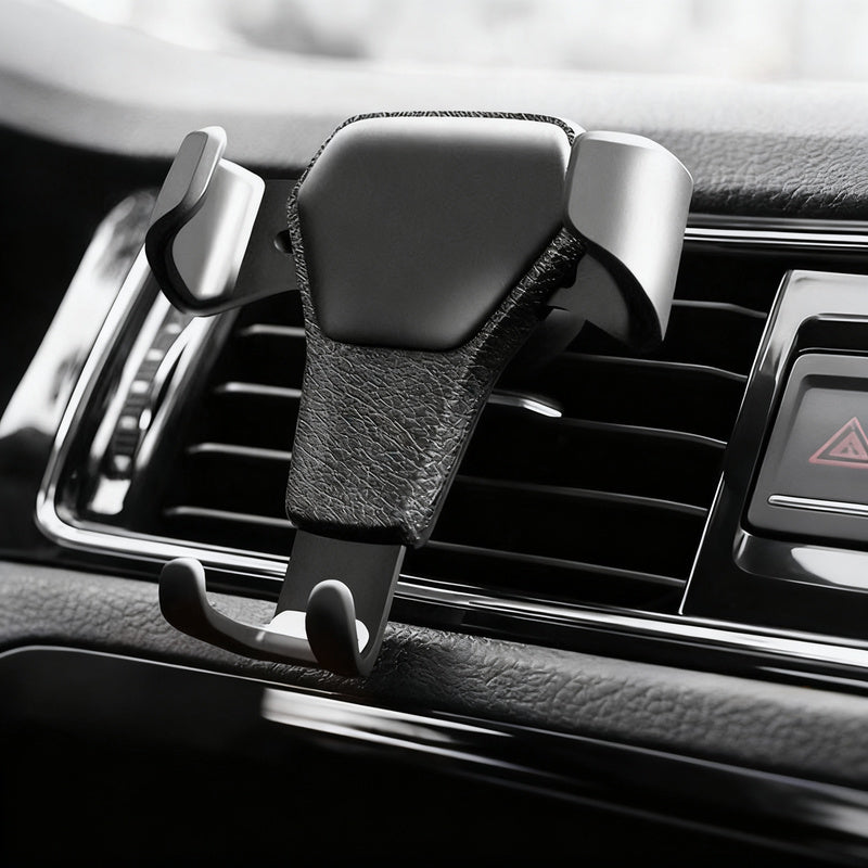 Car phone holder for the ventilation