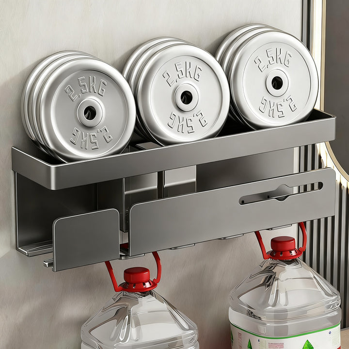 Aluminum bathroom shelf, 4-in-1, for 2–4 people