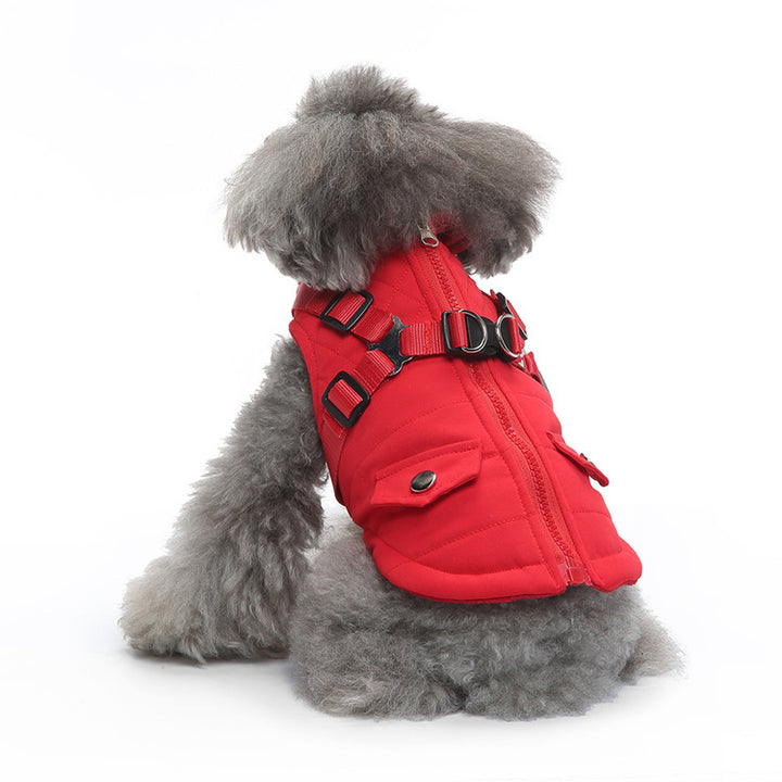 Dog jacket with zipper, polyester