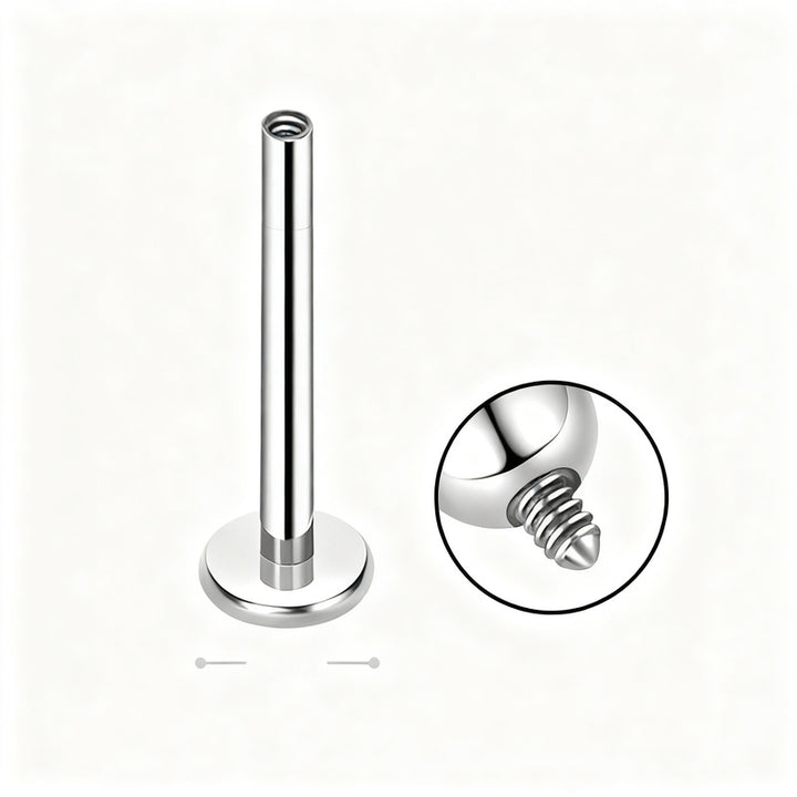 Titan Piercing bar with internal thread