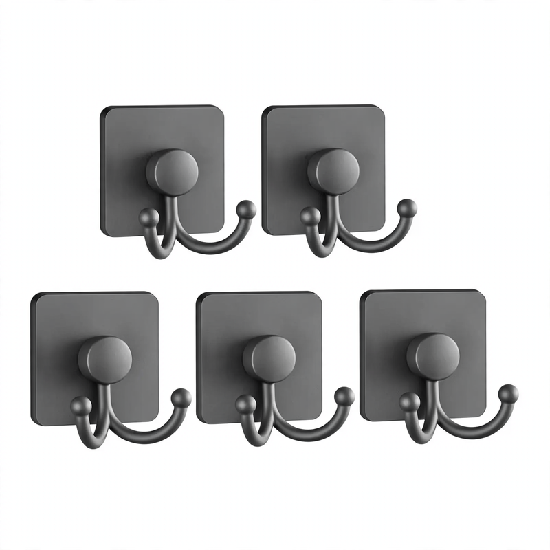 Stainless steel adhesive hooks, self-adhesive, no drilling
