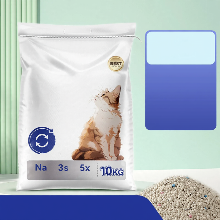 Tofu cat litter with bentonite mixture