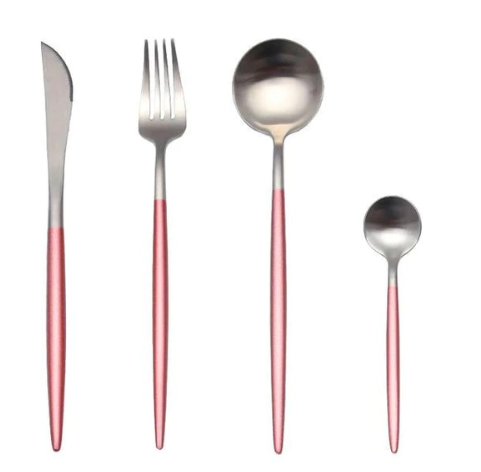 Luxury 24-Piece Gold-Silver Cutlery Set for Stylish Table Setting Noxord