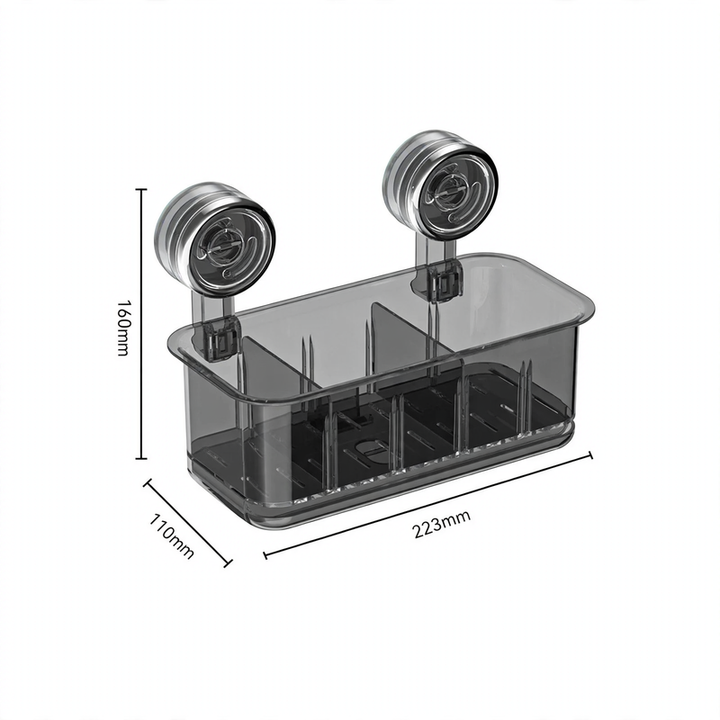 Wall shelf for kitchen with suction cup, no drilling
