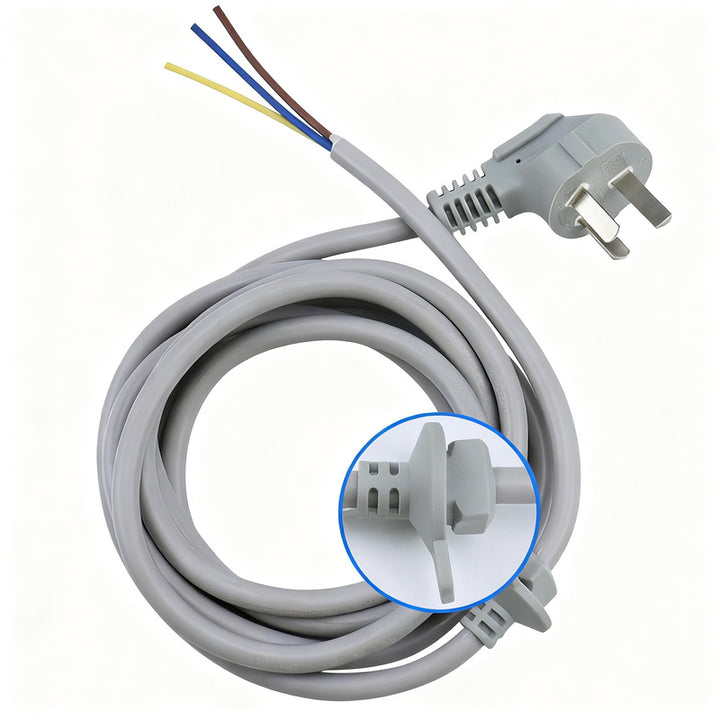 Power cable for washing machines and household appliances