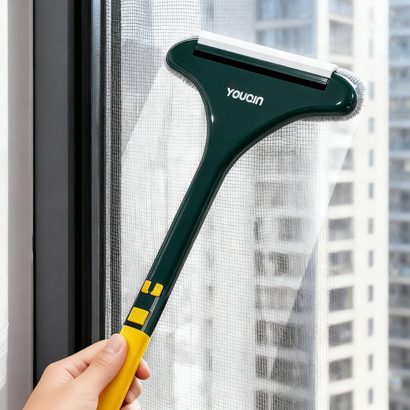 Fly screen cleaning brush, double-sided