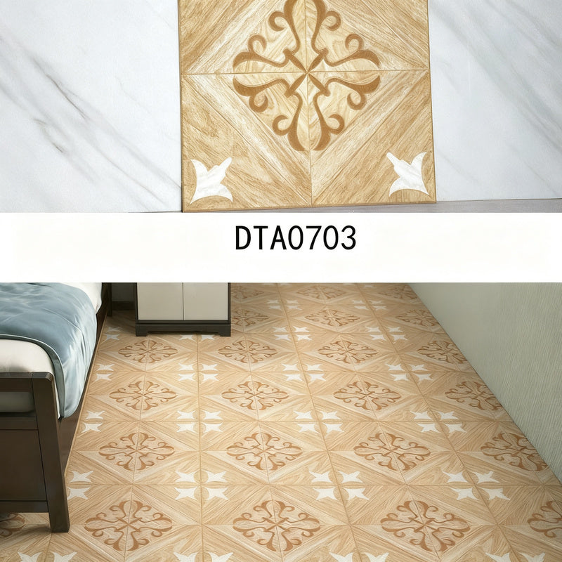Self-adhesive PVC flooring with tile appearance