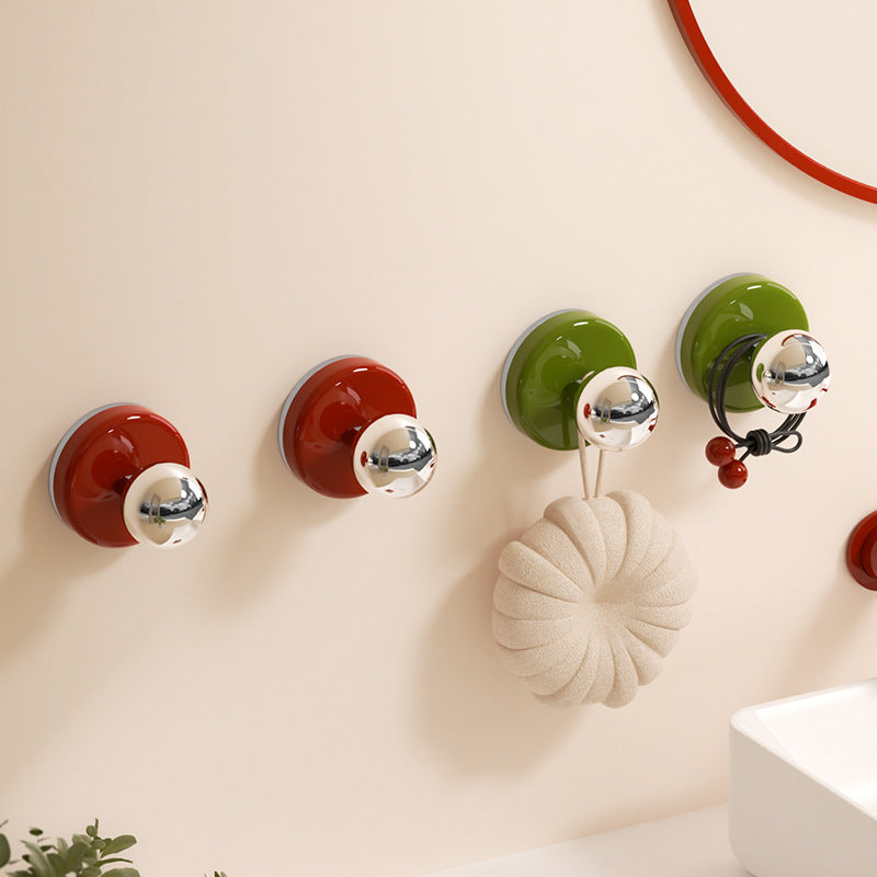 Suction cup hooks, reusable, various colors