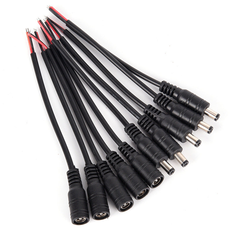 DC power connection cable with 5.5×2.1 mm plug