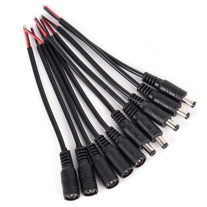 DC power connection cable with 5.5×2.1 mm plug