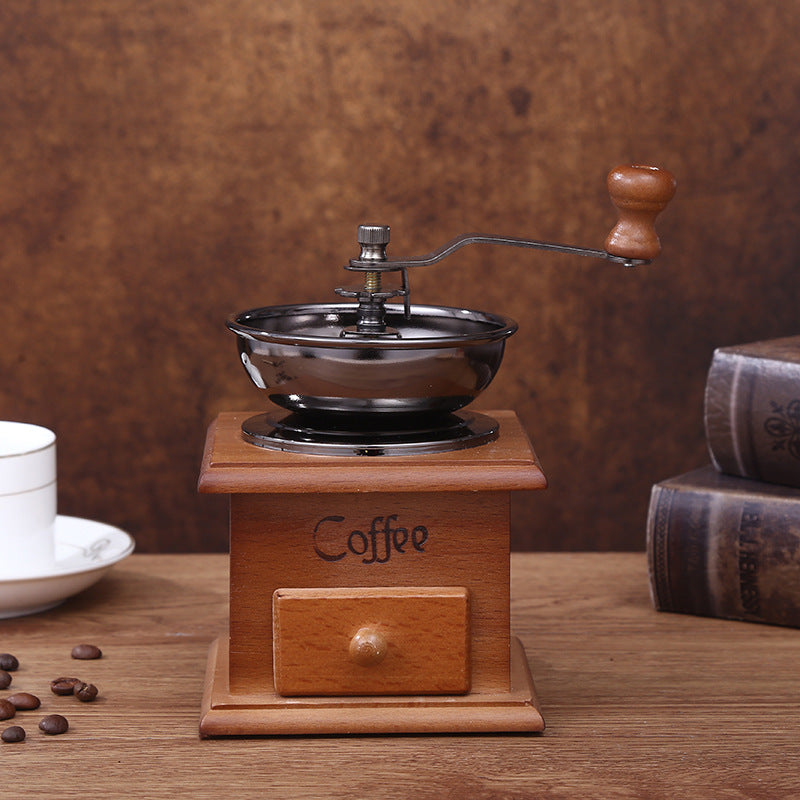 Hand crank coffee mill in retro style