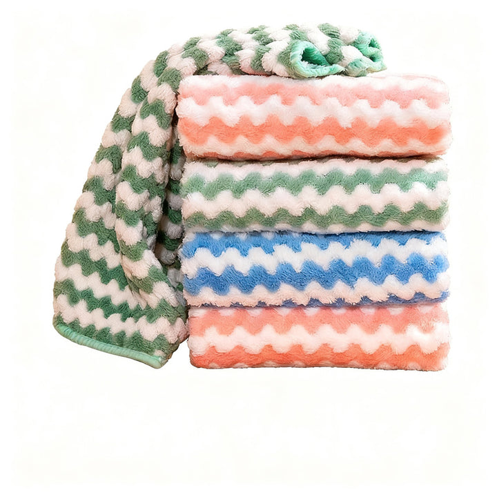 Kitchen cleaning cloth made of coral fleece, absorbent