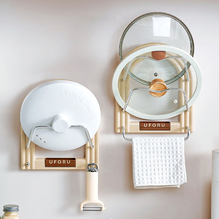Wall shelf with suction cup, double layer, free mounting