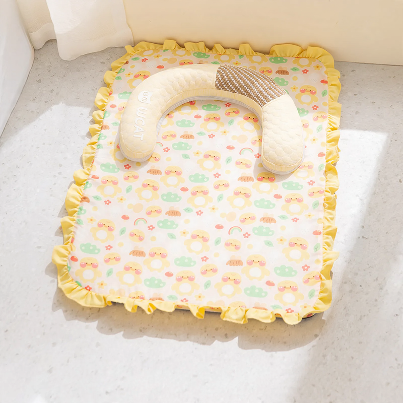 Breathable pet mat made of rattan, summer