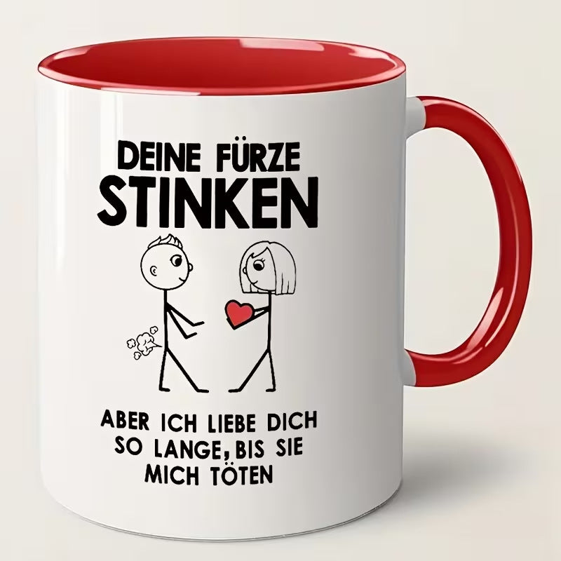 Ceramic mug with design, 301–400 ml
