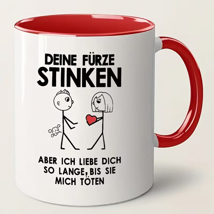 Ceramic mug with design, 301–400 ml