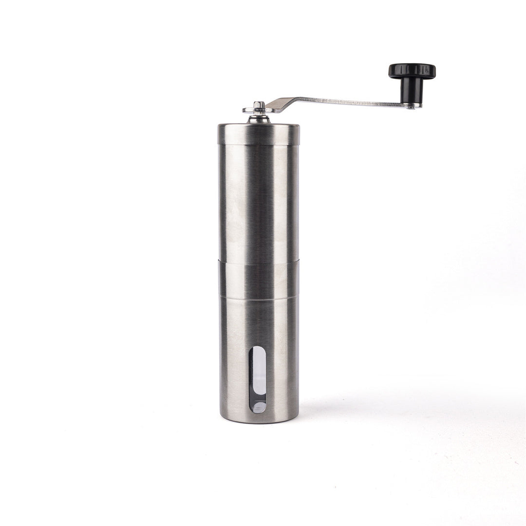 Hand crank coffee mill with ceramic or steel grinding mechanism